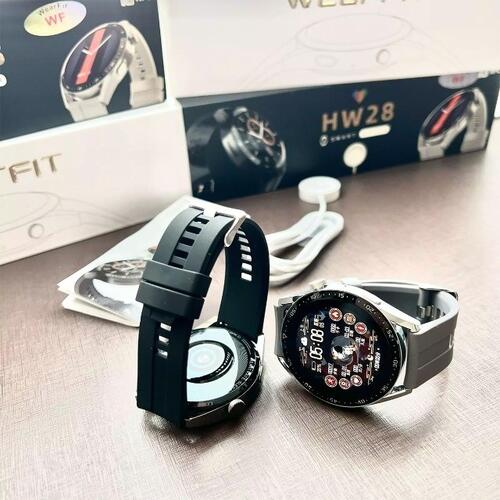 Relógio Smartwatch Hw28 Prata com NFC c/ capinha e pelicula de brinde