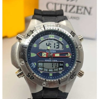 Relógio Citizen Aqualand masculino Azul c/ Caixa Premium a prova dagua