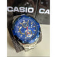 Relógio Casio Edifice Prata Azul 2023 - 100% funcional a prova dagua
