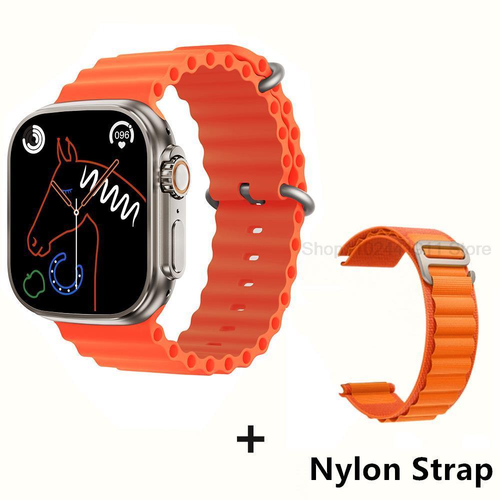 Smartwatch Watch 8 ultra logo apple laranja c/ capinha e pelicula de brinde