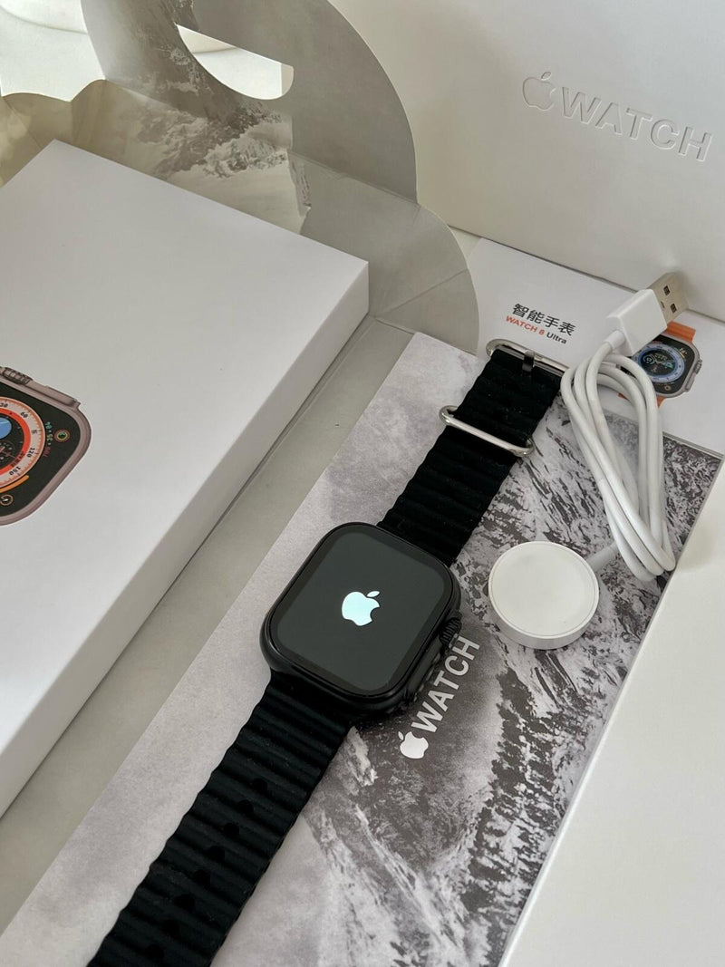 Smartwatch Watch 8 ultra logo apple preto c/ capinha e pelicula de brinde