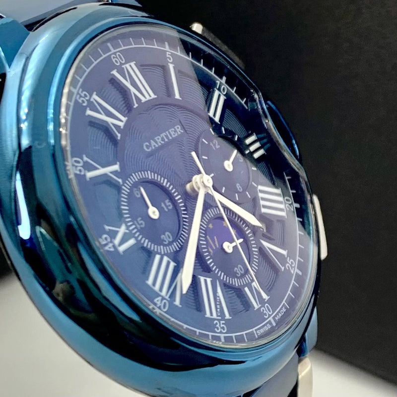 Relogio Cartier pulseira de aço azul