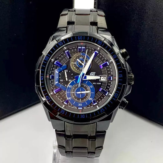 Relógio Casio Edifice Preto azul 2024 - 100% funcional a prova dagua